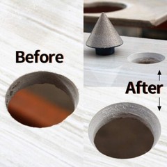 Granite Marble Hole Modification Tool Kit Diamond Blade Dry Polishing Pad 1-1/2″