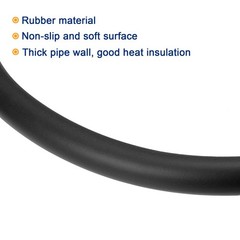 16mm ID 5mm Thick 0.5m Length Foam Grip Tubing Handle Grips Black