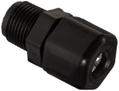 Parker Hannifin P6MC6 Fast & Tite Polypropylene Male Connector Fitting, 3/8″