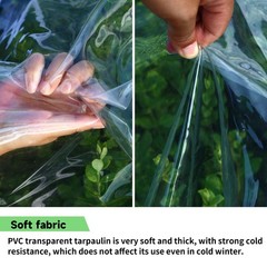 3’x6′ 20 Mil Heavy Duty Clear Vinyl PVC Tarp,UV Resistant Glass Tarps Transpa…