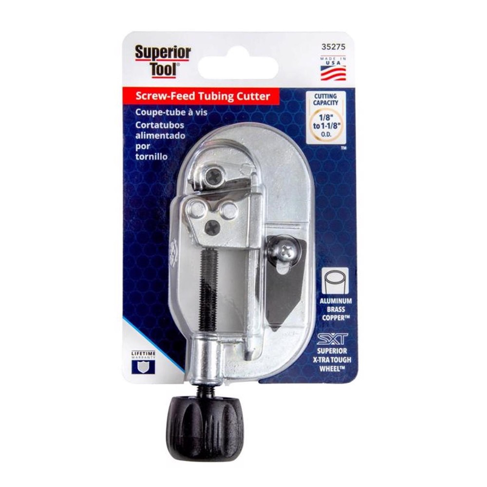 Superior Tool 1-1/8 in. Pipe Cutter Black/Silver (Pack of 12)