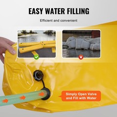 4-Piece PVC Flood Barriers 48″x10″, Heavy-Duty Water Blocking for Doorways
