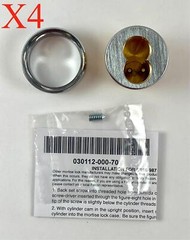 Falcon Mortise Housing Schlage L Cam Satin Chrome Finish CR97 1-3/8 in Set of 4