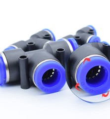 Pneumatic T Piece Tee Push Fit Connectors Hose Tube Inline Push Fitting 4mm~16mm