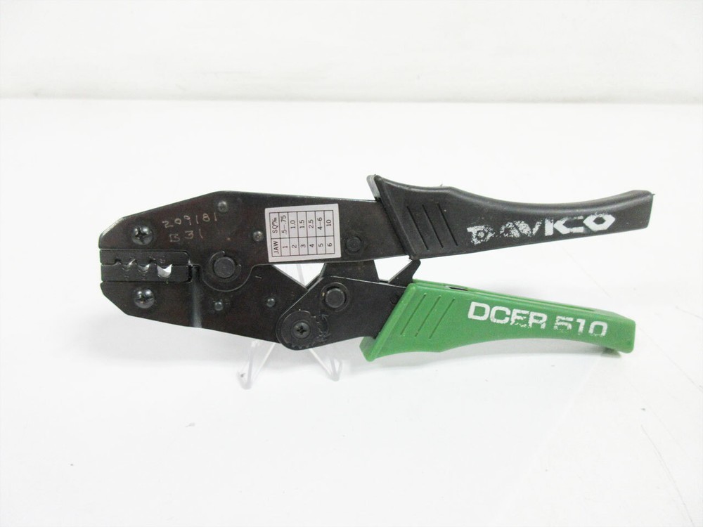 DAVICO DCER 510 Hand Crimp Tool ~ 0.5 – 10 SQ m/m ~~ 30 – 8 AWG
