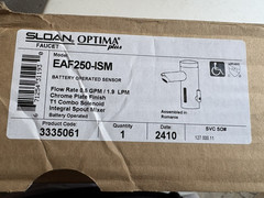 Two (2) Sloan Optima Plus Faucet M# EAF250-ISM Lightly Used