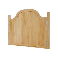 Modern Partition Door Log Color Swing Solid Wood Doorfor Shop Entrance Partition