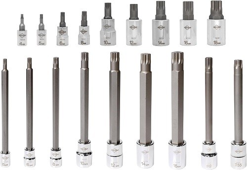 Mayhew 16066F – 18 PC Triple Square Master Socket Bit Set – 1EA