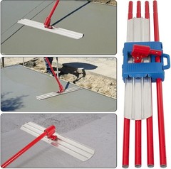 36/48 Inch Concrete Bull Float Kit, Aluminum Alloy 4 Handles w/ Carrying Bag