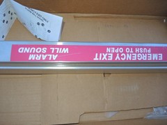 Von Duprin 2670 SP28 Guard-X Alarm Exit, Bar and Parts Only w/Rockwood kickplate