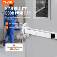 VEVOR Push Bar Door Locks Stainless Steel Panic Bars for Exit Doors with Lever