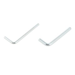 8Pcs Square Glass Clamps with 2pcs Hex Screwdriver Brushed Nickel 64x42x24mm