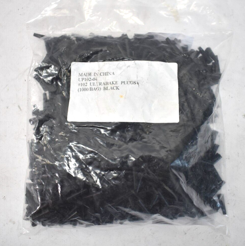 Lot of 1000 Ultrabake Plugs UP-SH Series Silicone Threaded Holes Black UP102-04