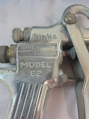 BINKS Model 62 Paint Spray Gun & with 63pe Air Cap Tip Nozzle