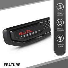 Fender Vent Emblem Kit 2Pcs Black for GMC Sierra 1500 6.2L 2019-2024
