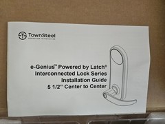 Townsteel e-Genius Powered by Latch Stainless Entry Lock. Finish & Specs: US26D