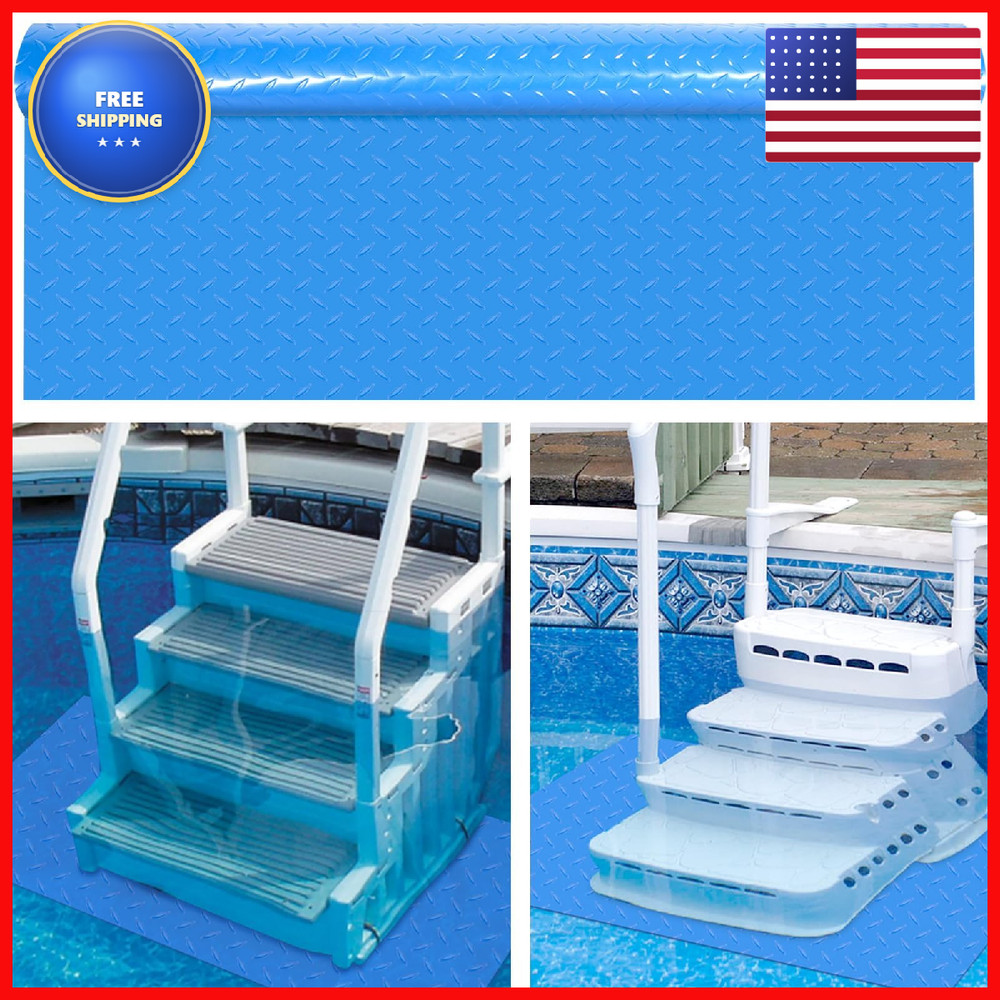 Svepndic 36X36In Swimming Pool Ladder Mat Protective Swimming Pool Step Pad For