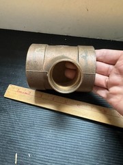 Genuine Valley 3″ x 1-1/2″ Cast Bronze DWV Sanitary Reducing Tee Fitting 550-S