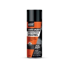 U-POL Anti Rust Protective Enamel Spray, 10 Ounce (Pack of 1), Flat Black