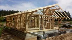 1409 sq.ft PREFAB TIMBER FRAME KIT ENGINEERED WOOD HOUSE DIY BUILDING CABIN HOME
