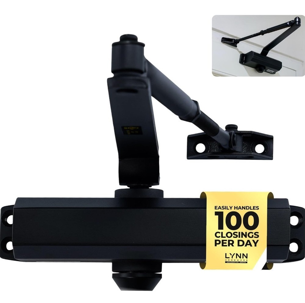 Lynn Hardware Medium Automatic Door Closer, Cast Aluminum, DC6003 Model