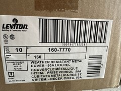 🔴Leviton 160-7770 Single Gang Weather Resistant Cover Plate 50A Receptacle‼️