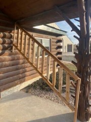 Custom Cedar Log Railings 8’ Foot Sections