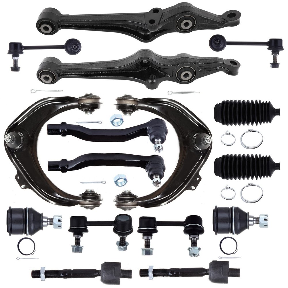 16pc Front Control Arm Ball Joint Tie Rod Sway Bar Rack Boot Honda Accord 98-02
