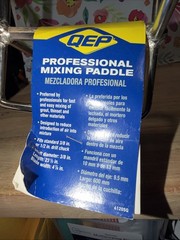 New QEP 61205 Mixing Paddle 23.5” Long, Fits Standard 3/8 Or 1/2 In Drill Chuck.