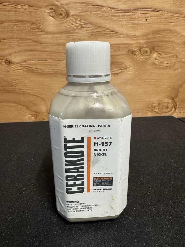 Cerakote H-157 Bright Nickel Oven Cure Coating Liquid 16 fl. oz.