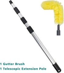 Gutter Cleaning Brush Roofing Guard Cleaner Tool with Telescopic Extension Po…