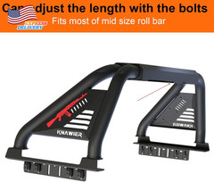 R13 Roll Bar for Mid Size Pickup Truck, Adjustable Chase Rack Sport Bar Roll