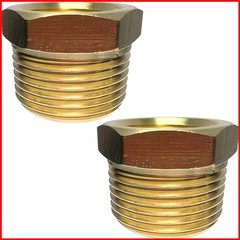 2PCS 3/4″ x 1/2″ Brass Reducer Hex Bushing CX WONDERLAND