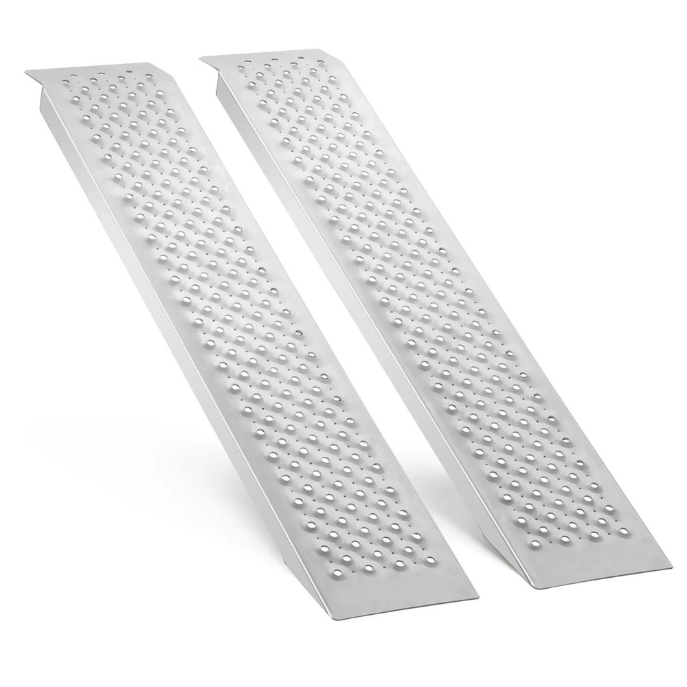 Portable Loading Ramps, 2 Pcs 47.2 x 8.5 in, Durable Aluminum Shed Ramp Set with