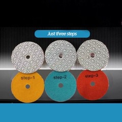 18PCS/Set 1#2#3# Dry/Wet 3 Step Diamond Polishing Pads 4-inch for Granite Marble