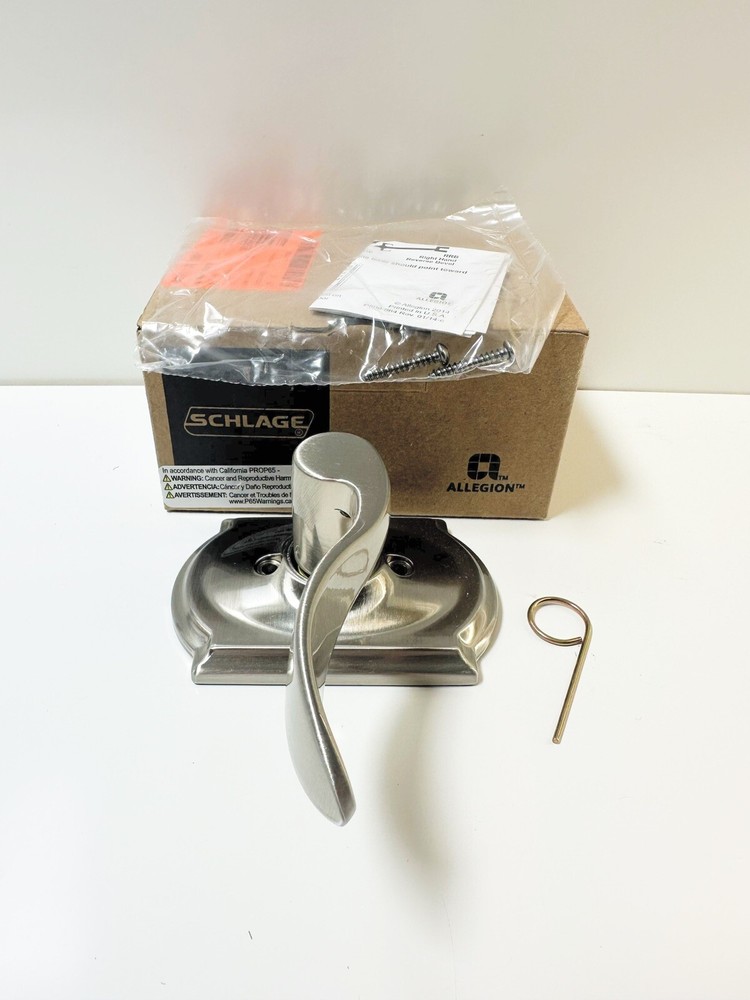 F170ACC619CAMLH Schlage Alleging Accent / Camelot – Satin Nickel Left Hand Doors