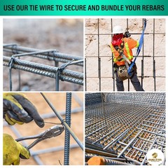 Green wire ties 2 rolls 3.0lb 16GA PVC coated rebar tie wire SIMBA STEEL