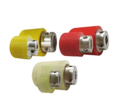 Knurled Polyurethane Roller Drive Wheel Pulley with Step PU Coated Aluminum Core