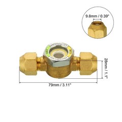 PATIKIL Sight Glass, 3/8 x 3/8 SAE Universal Liquid Moisture Indicator for Ai…