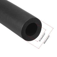 Foam Tubing Pipe Insulation 1/2″ 13mm ID 23mm OD 2m Length Black