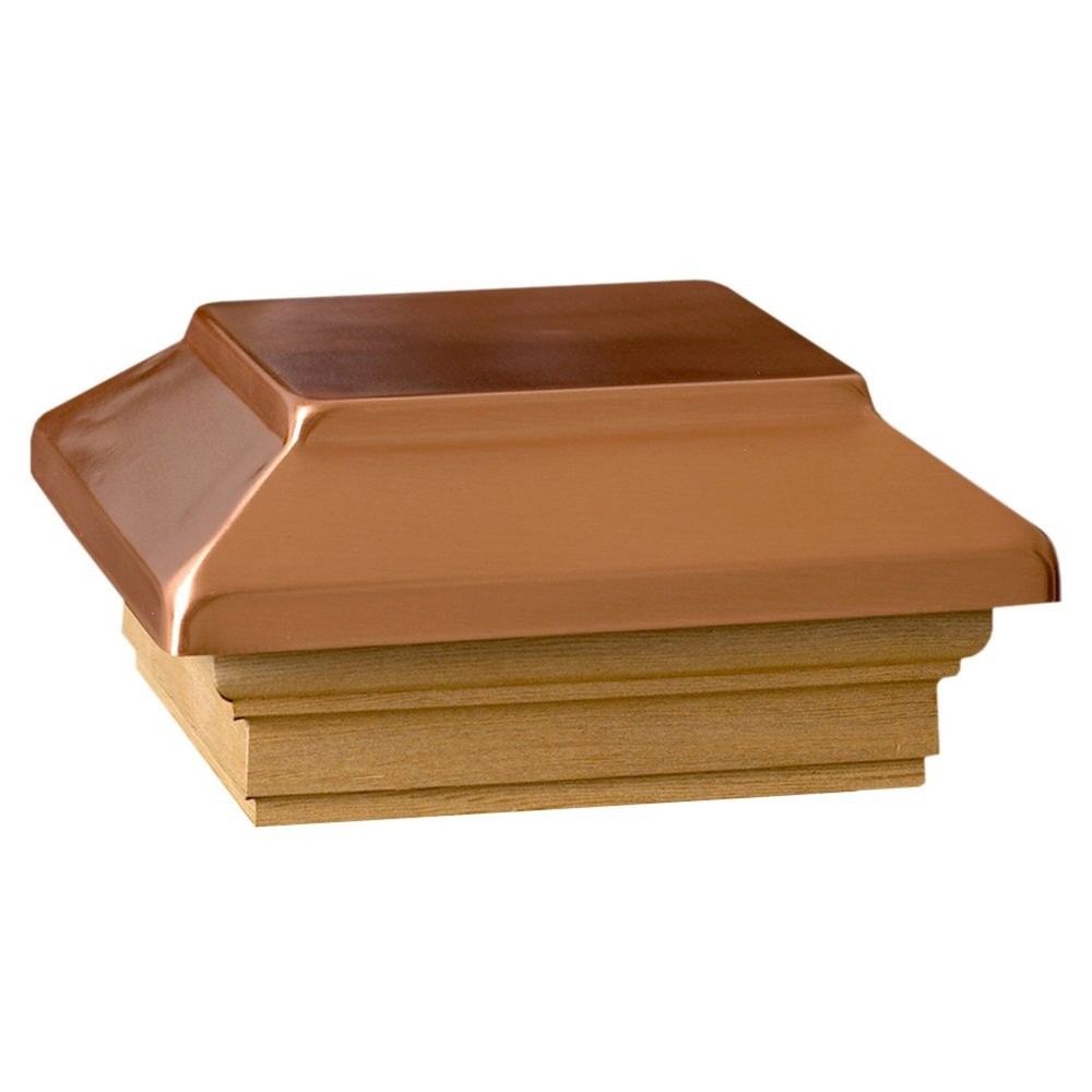 4X4 CDR/CPR VIC Post Cap Copper Post Cap with Cedar Base