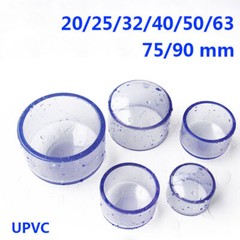 20/25/32/40/50/63/75/90mm UPVC Pipe Caps Blind Covers Clear Hardware