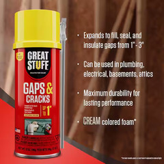 4 Cans Dow Great Stuff Gaps & Cracks Expanding Foam Sealant Insulation 12oz