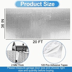 Tolanbbt Reflective Insulation Roll 36In X 20Ft Double Bubble Wrap Insulation