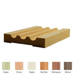 EWCA46 Fluted 3-1/2″ Casing Trim Moulding, 3/4″ x 3-1/2″ Unfinished Solid Hardwo