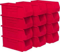 Akro-Mils 30224 AkroBins Plastic Storage Bins, 11″x 4″x 4″, Red, 12-Pack | Sp…