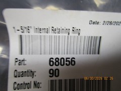 1-5/16″Dia 1.456″FreeOD Phosphate Carbon Steel Internal Retaining Ring QTY 90