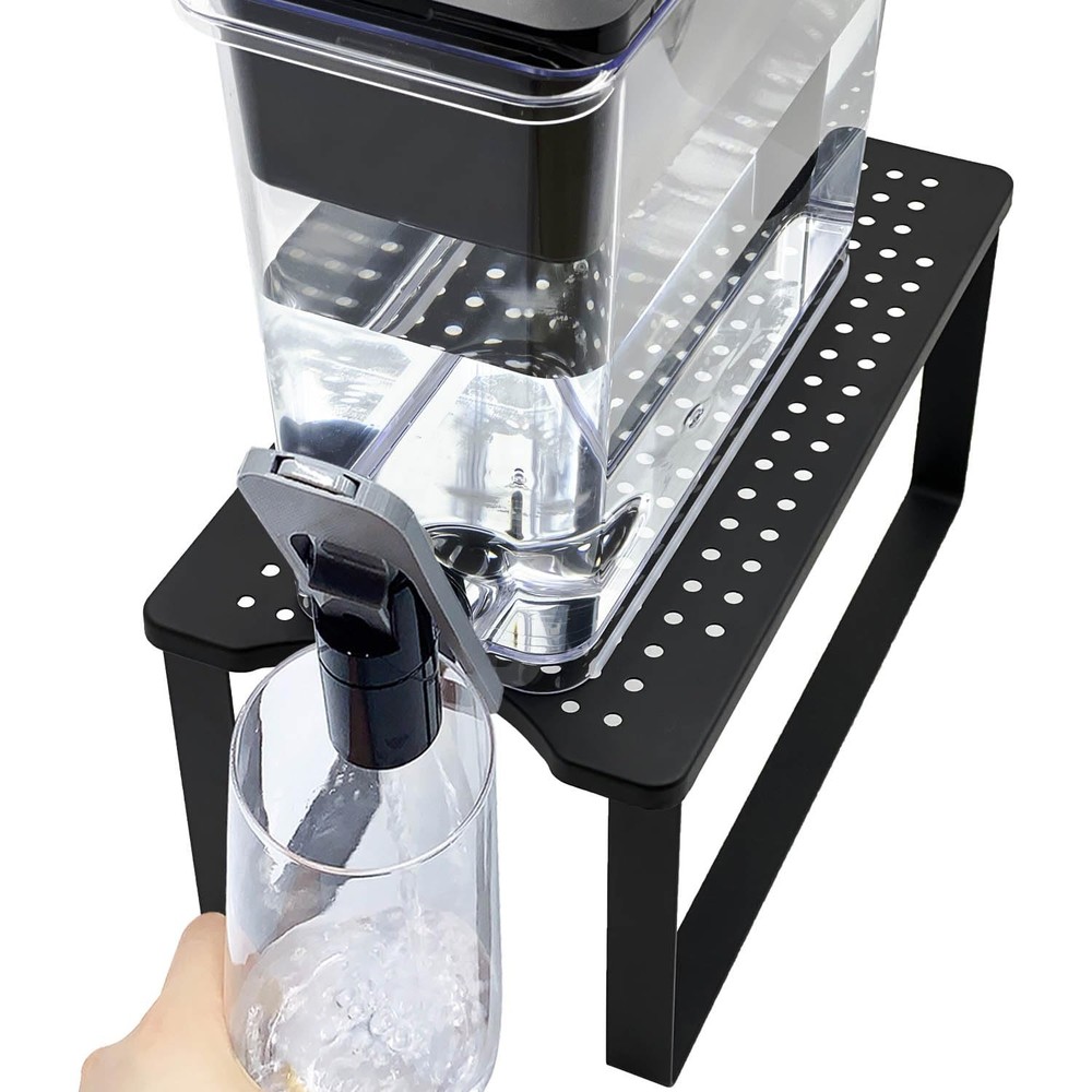 OXYOOH Water Dispenser Stand for Brita XL UltraMax, Metal Riser, Black