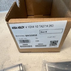 ASSA ABLOY McKinney MK55858 TA2714 26D Ball Bearing Hinge Satin 3 Pack