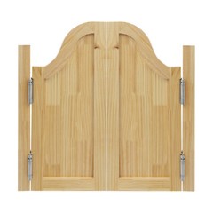 Log Color Partition Door Swing Solid Wood Door for Shop Entrance Partition Door
